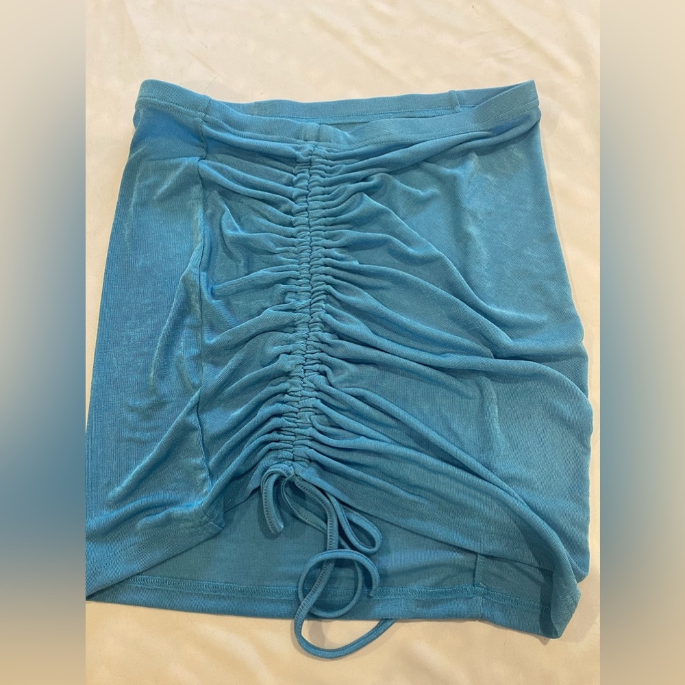 Blue Drawstring skirt